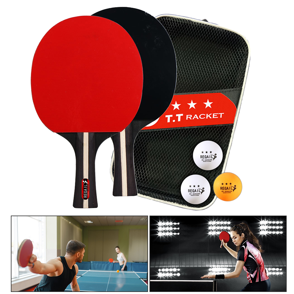 Table Tennis Racket 2 Rackets  - Table Tennis Db review and price